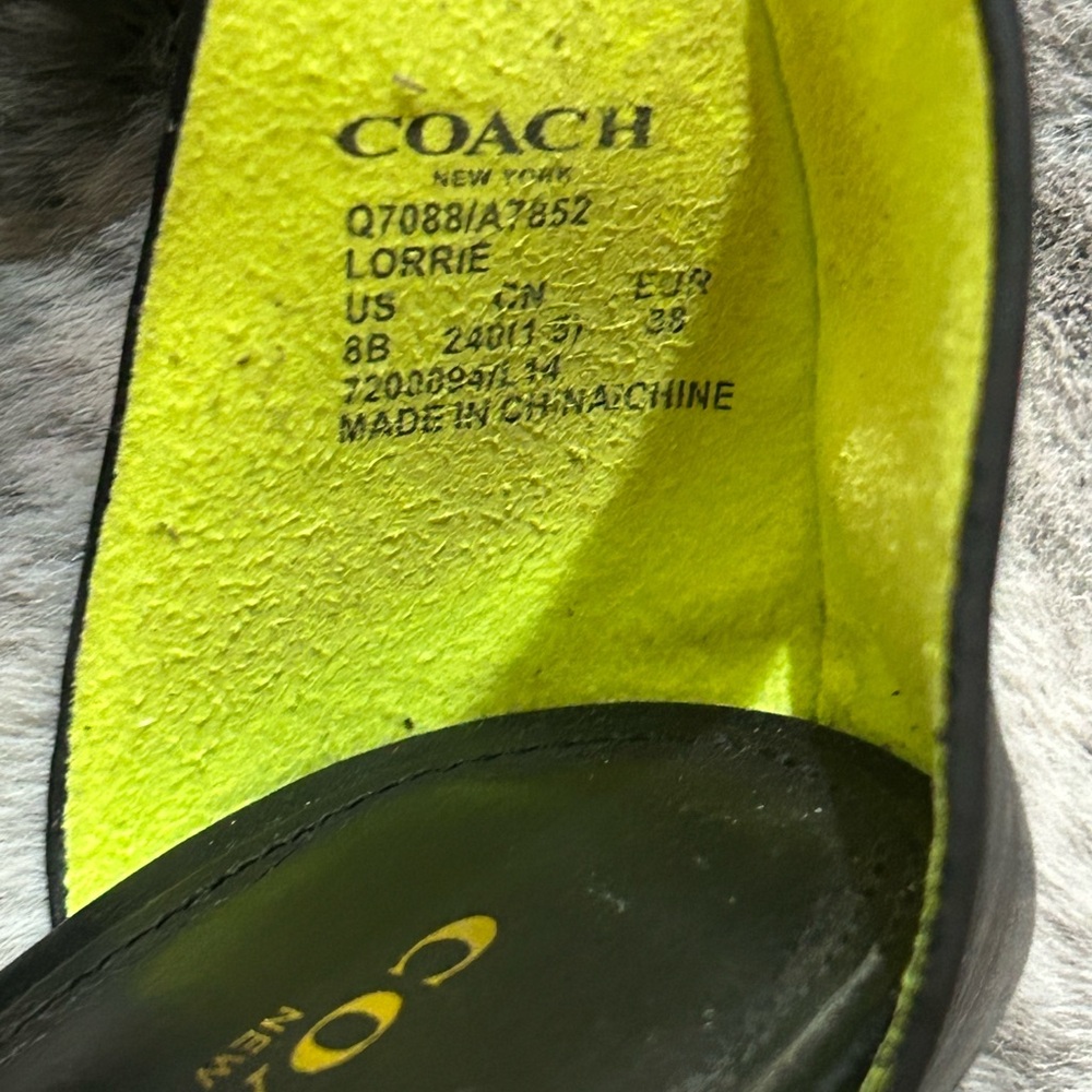 Coach | Lorrie Leather woven block heel sandals 8.5 - Picture 8 of 8